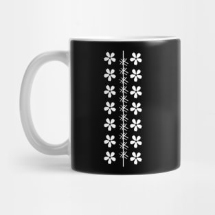 White Flowers aesthetic minimalist design Mug